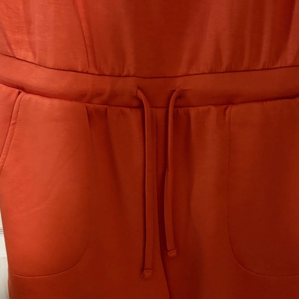 Woman’s Serra  Orange Sleeveless Jumpsuit - Picture 2 of 4